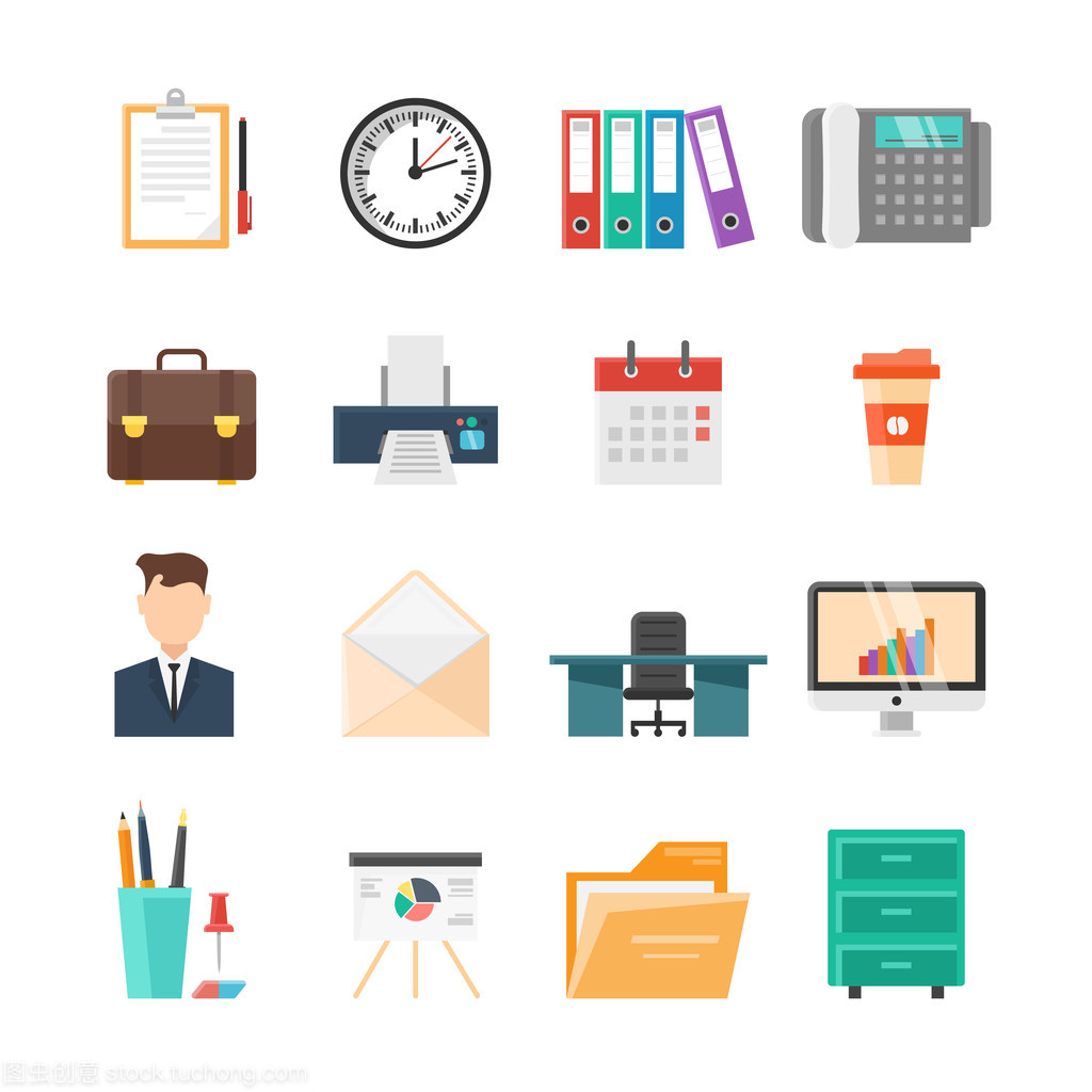 辦公室平面圖標集 現代辦公設備的功能與美學融合